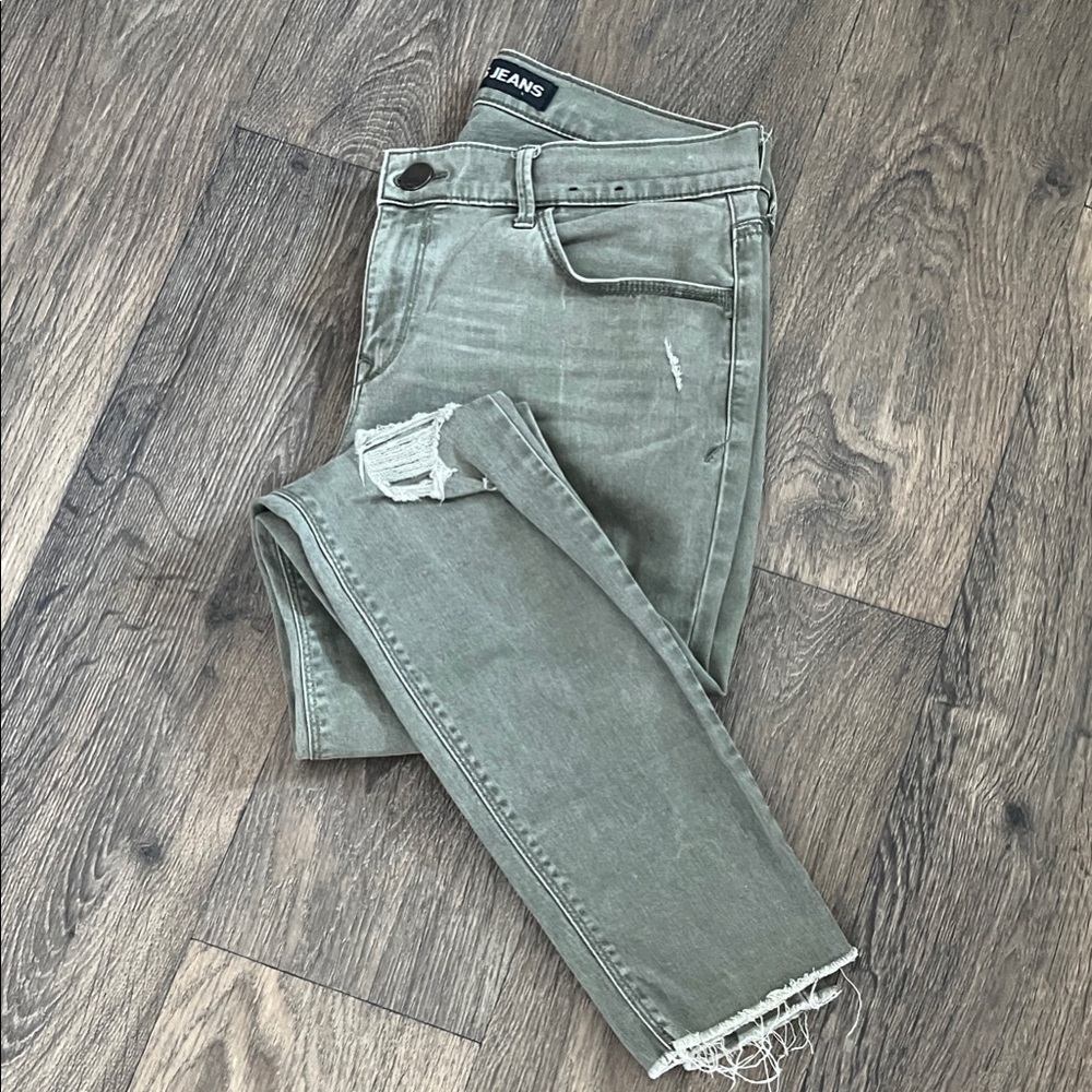 Express Women's Olive Ankle Jeans